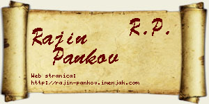 Rajin Pankov vizit kartica